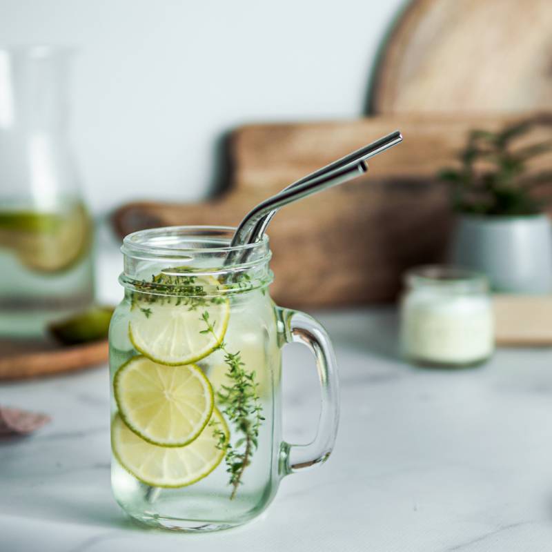 cold drink mason jar metal straws ways to help the environment