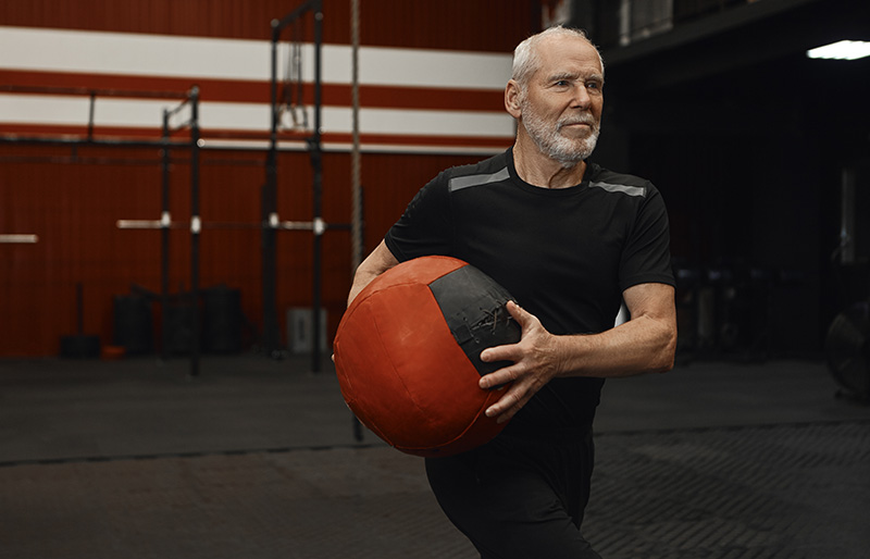 attractive sporty senior man enjoying physical | easy core exercises for seniors