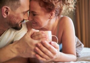 Cropped photo of smiling lovely couple | sex drive foods