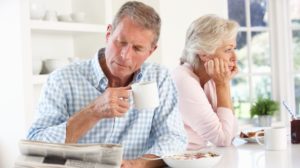 Retired couple eating breakfast | retirement problems