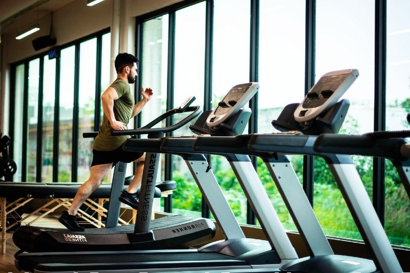 an on treadmill | running exercise machine