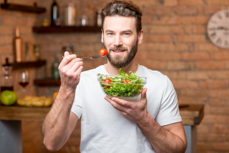 Man Eating Salad | Body Changes