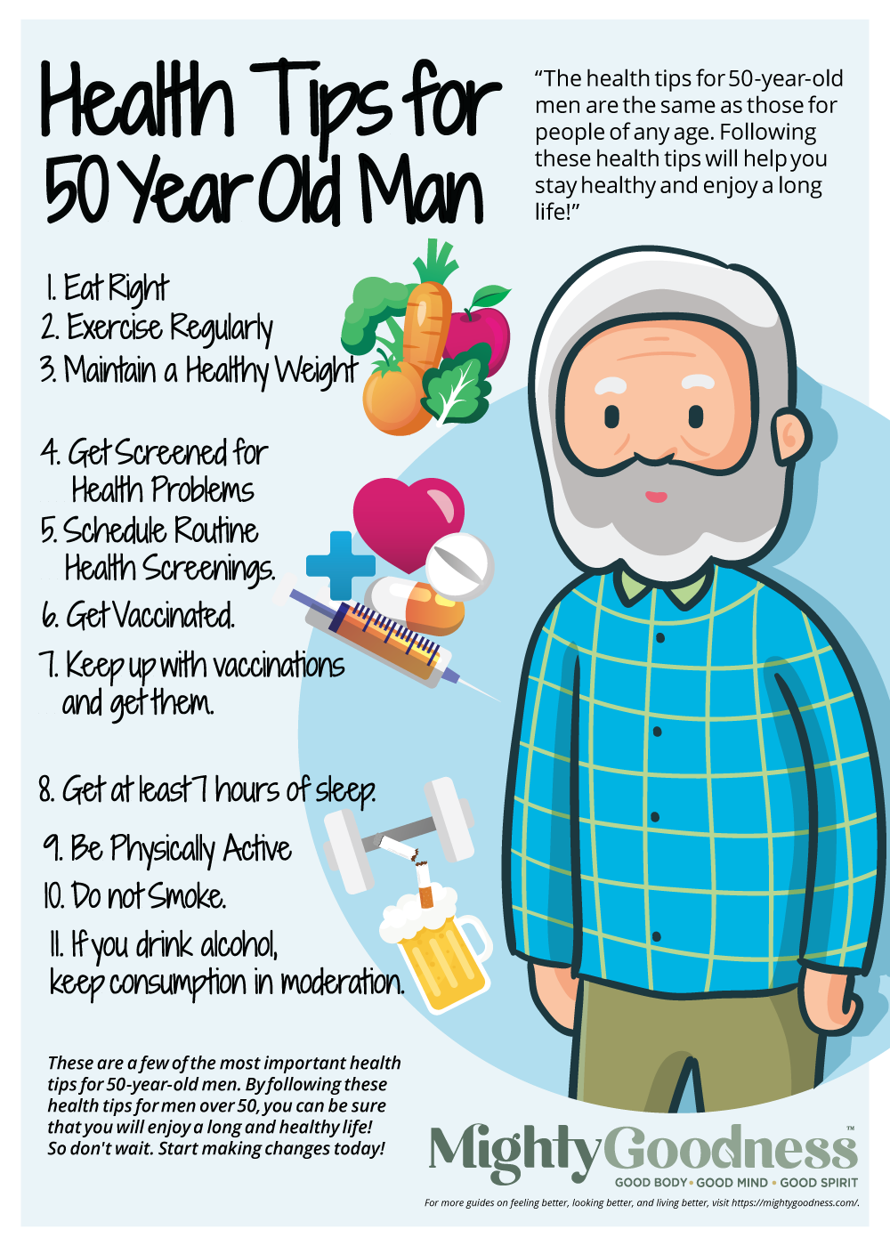 Health Tips For 50 Year Old Man