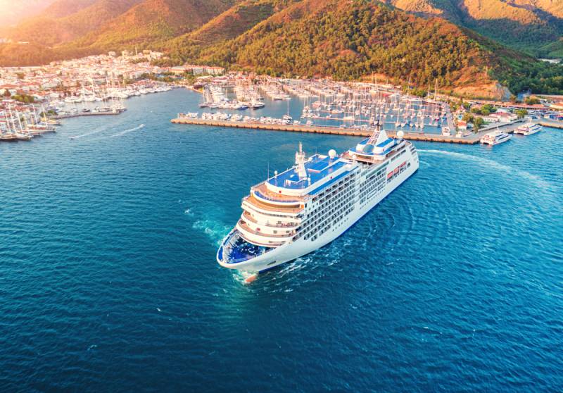 cruise ship harbor aerial view beautiful | best travel destinations