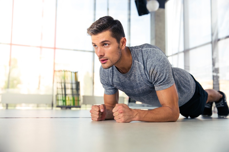 Man Doing Planking Exercise | Strength Training