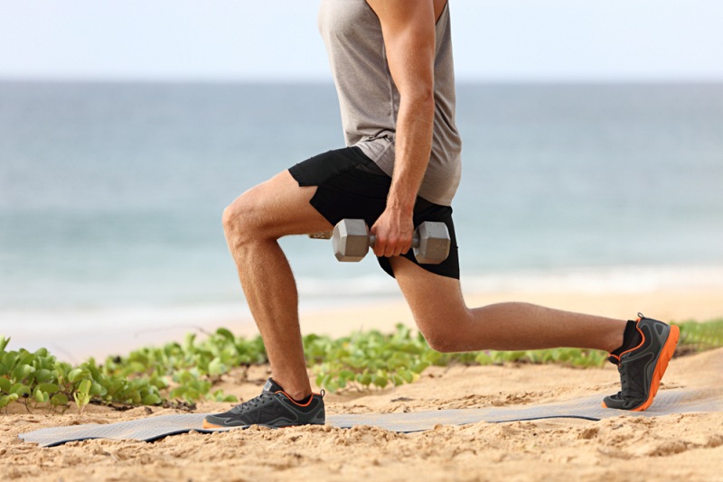 lunge leg workout dumbbells weights fitness | dumbbell exercises for men