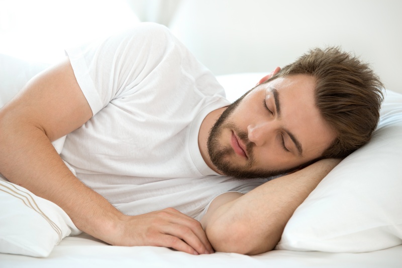 Man Sleeping on White Bed | Sleep Hygiene