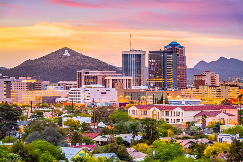 tucson arizona usa downtown skyline sentinel | best places to retire in the world