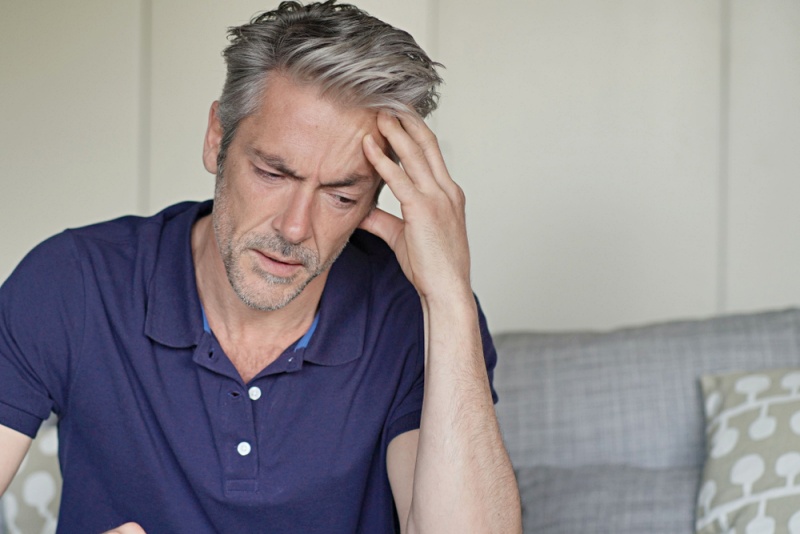 mature man bad headache home | inositol