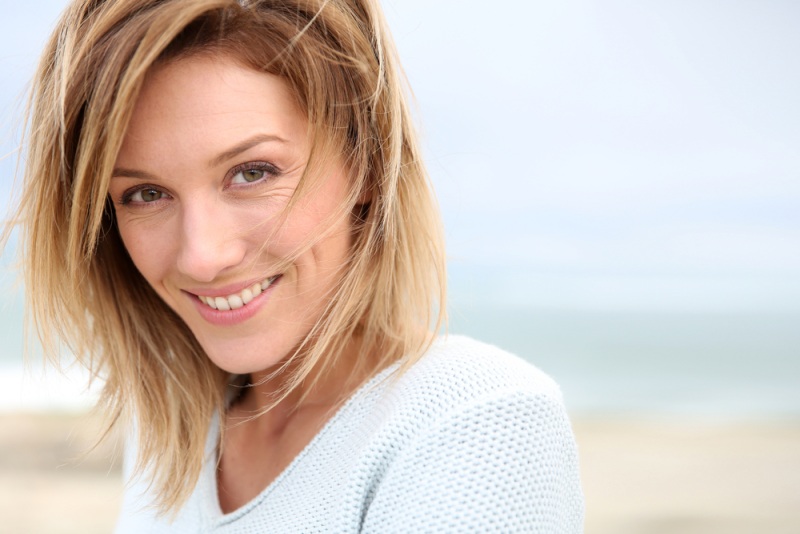 portrait beautiful 40yearold blond woman | Menopause weight gain solutions
