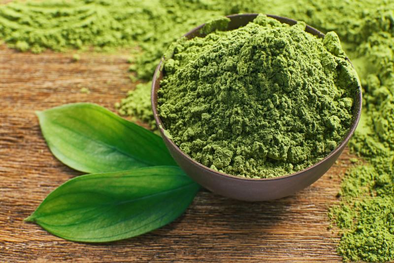 powdered matcha green tea on wooden | foods good for liver