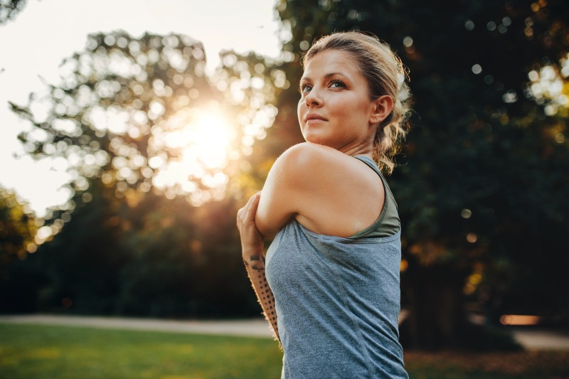 Woman Exercising in the Park | Unhealthy Gut