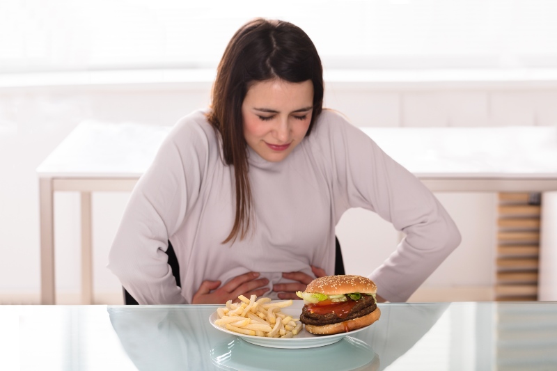 Woman Suffering from Stomach Pain | Unhealthy Gut