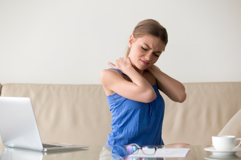 Woman Feeling Neck Pain | Menopause and Joint Pain