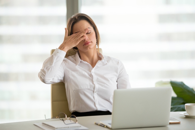 Woman Tired of Work | Menopause and Joint Pain