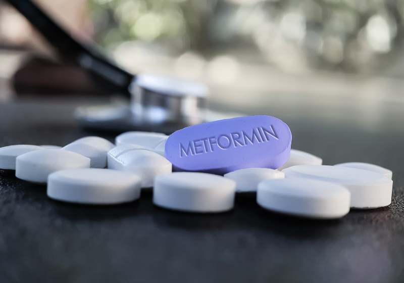 Blue Metformin Pill on Table | How to Fix Hormonal Imbalance