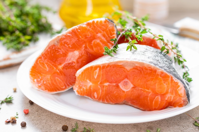 Fresh Raw Salmon Fish Steaks | How to Fix Hormonal Imbalance
