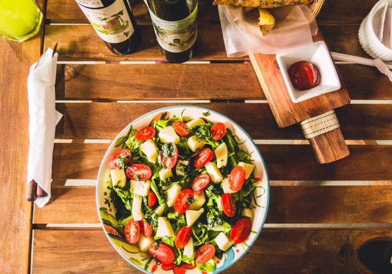 Healthy Vegetable Salad with Cherry Tomatoes and Mix Leaves | Mediterranean Diet