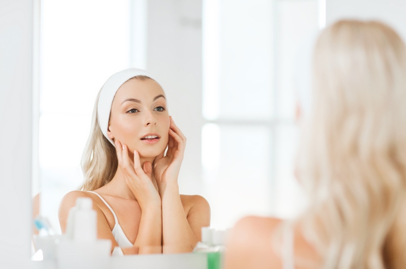 Beauty Skin Care and People Concept | Sencha Green Tea