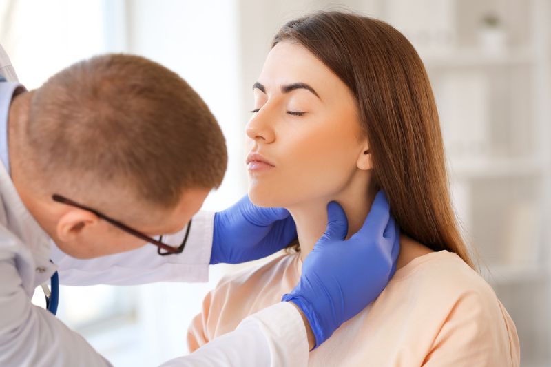 endocrinologist-examining-throat-young-woman-clinic Thyroid Function SS