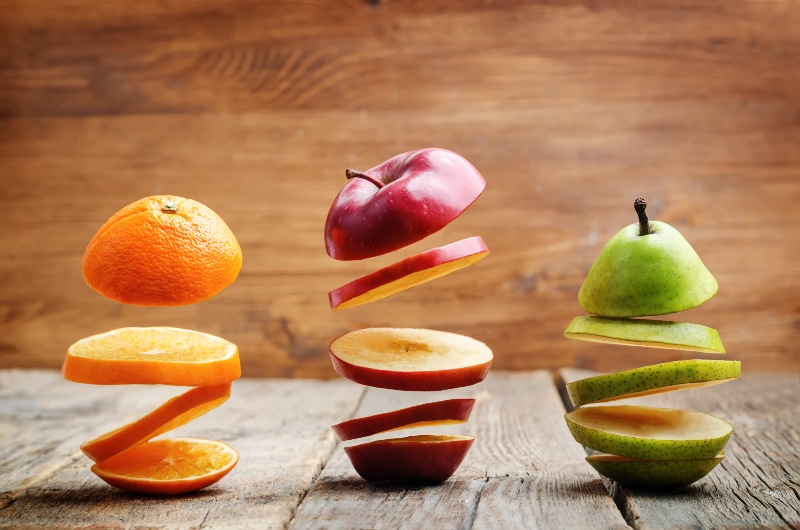 Flying Slices of Fruit Apple Pear Orange | HCG Diet Protocol