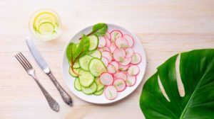 Light Salad of Radish with Cucumber and Detox Water | HCG Diet Protocol | Featured