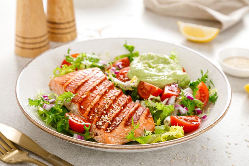 grilled-salmon-fish-fillet-fresh-green Health Food Imposters