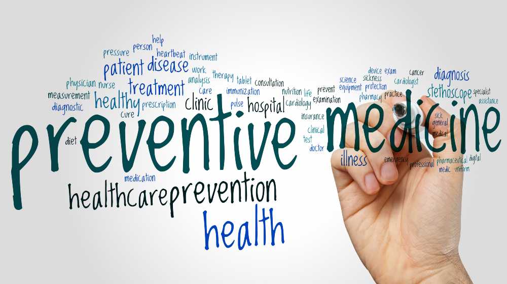 Preventive medicine word cloud concept on grey background | Preventative Medicine and Healthy Living for Senior Citizens | featured