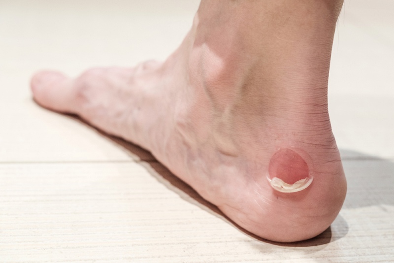 big bloody callus on mans heel | diabetes symptoms
