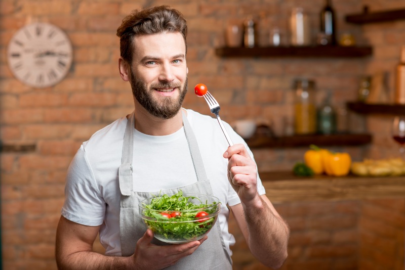 Handsome Bearded Man in White Tshirt and Apron | How to Reverse Insulin Resistance Naturally