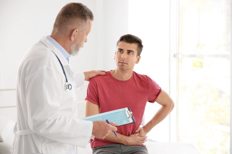 Man health problem visiting urologist hospital | Prostate artery embolization