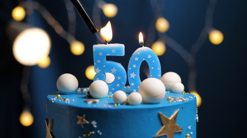 birthday cake number 50 stars sky | coming to terms with turning 50