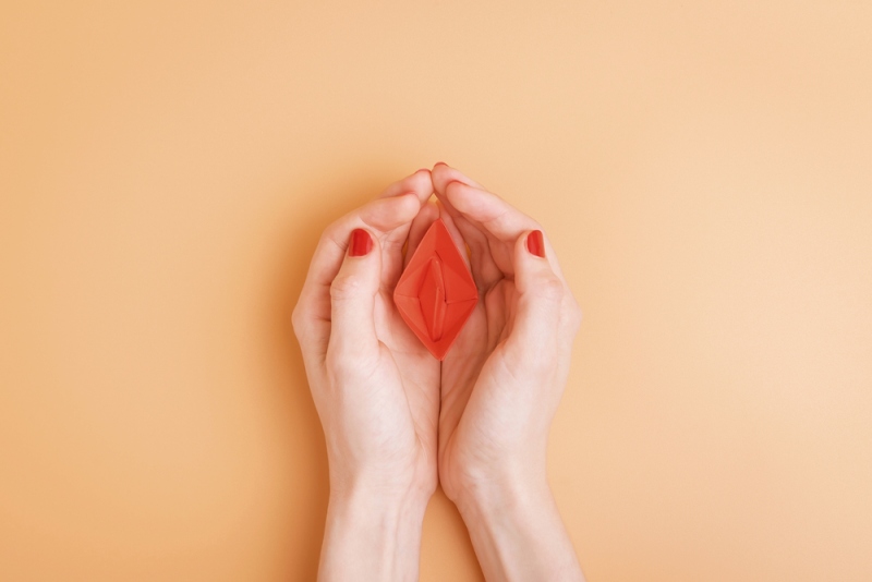 small red paper boat female palms | how to loosen up down there