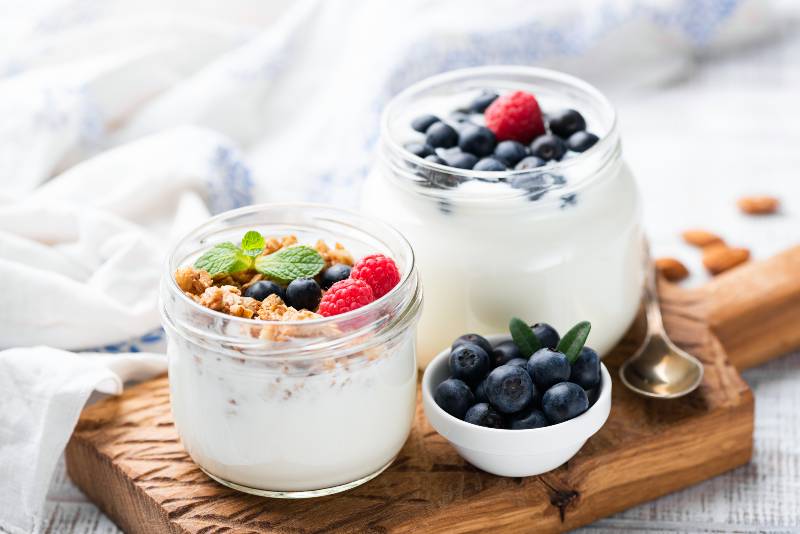 Natural Greek Yogurt With Fresh Berries And Granola In Jar | Dr. William Davis: How to Heal Your Gut with Delicious Homemade Yogurt